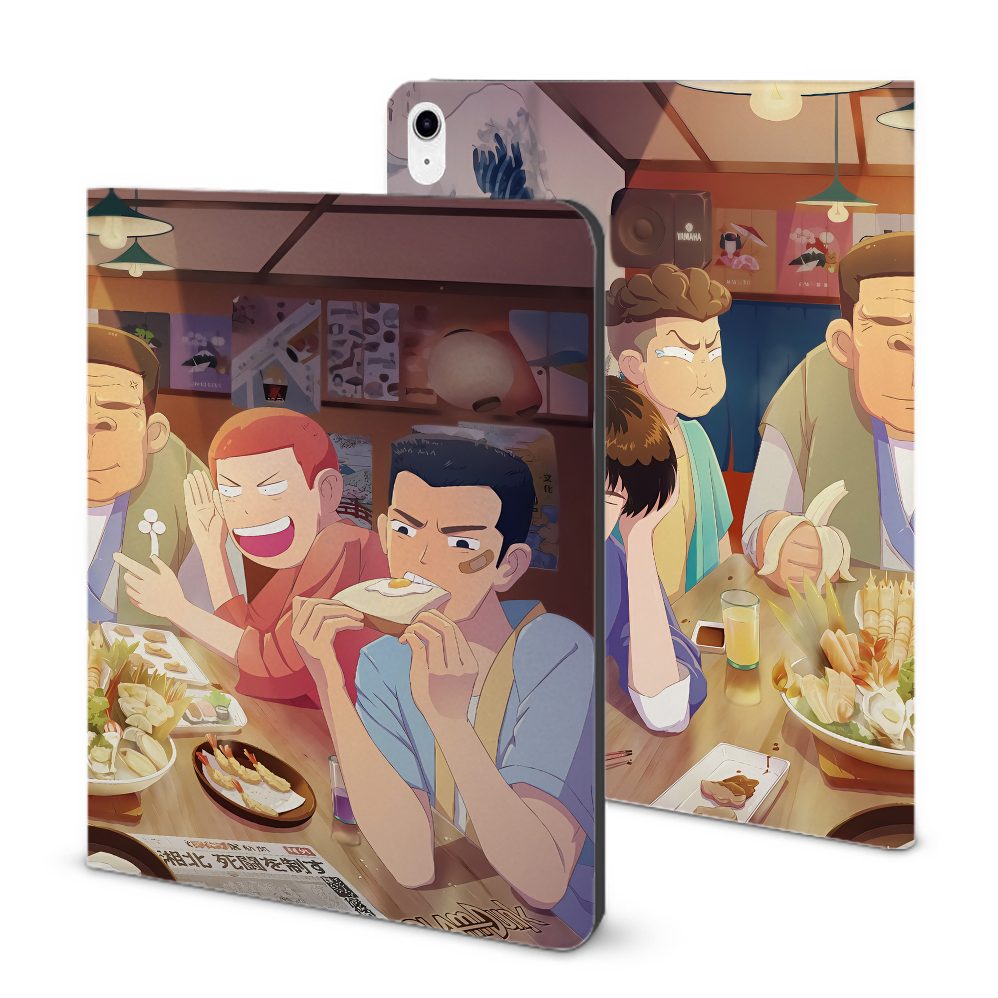 （画像用） SLAM DUNK／スラムダンク IPad ケース ブック型 PUレザー TPU 耐衝撃 軽量 薄型 ペン収納なし 全面保護 IPad 各モデル対応